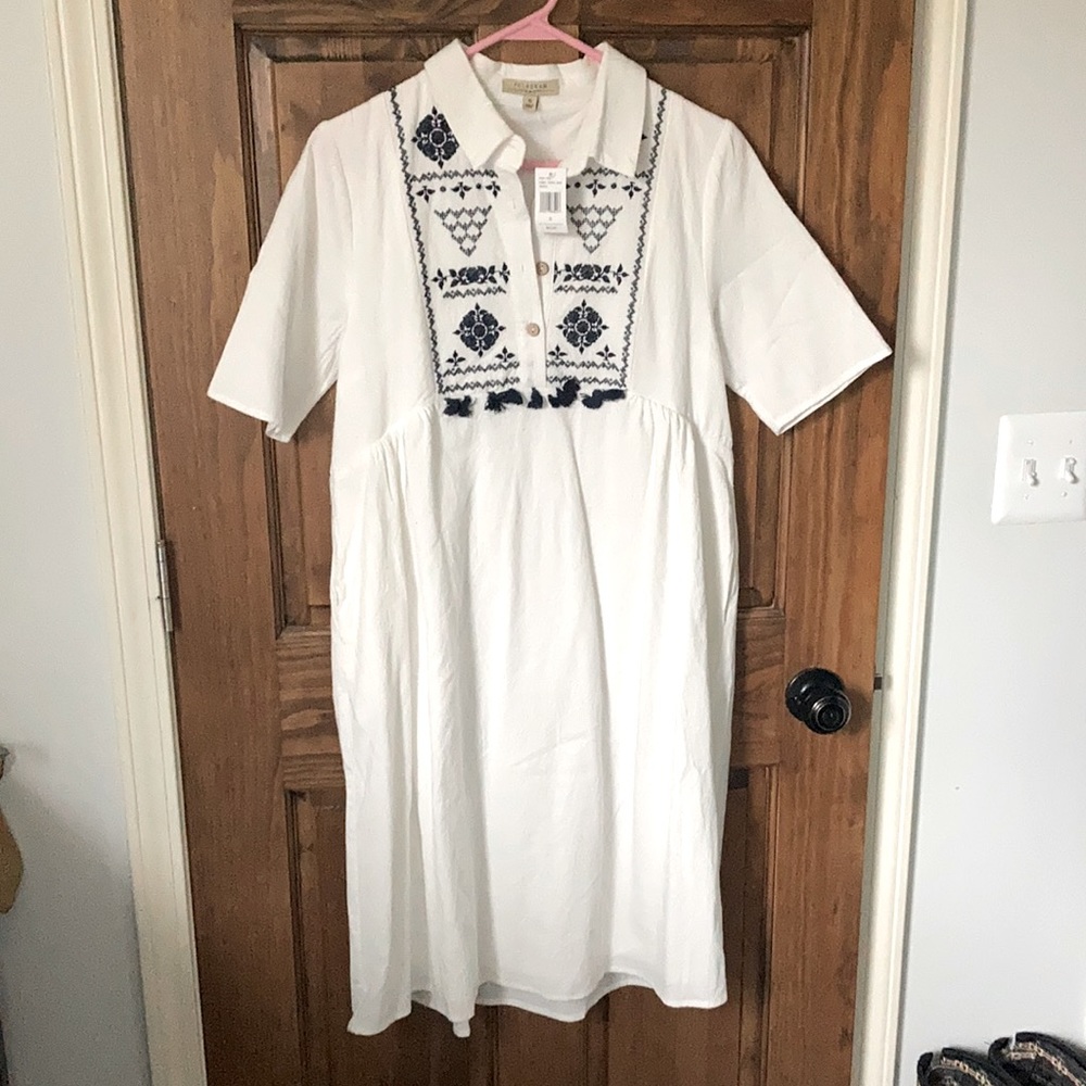Polagram midi dress